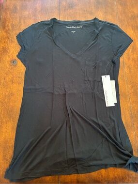 Calvin Klein Jeans Black V-Neck Pocket Tee